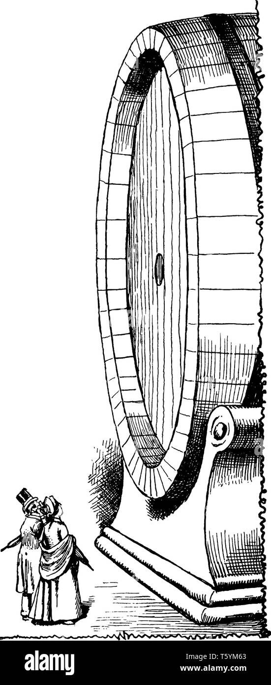 Un homme et une femme à la recherche en général, fût de chêne vintage dessin ou gravure illustration Illustration de Vecteur