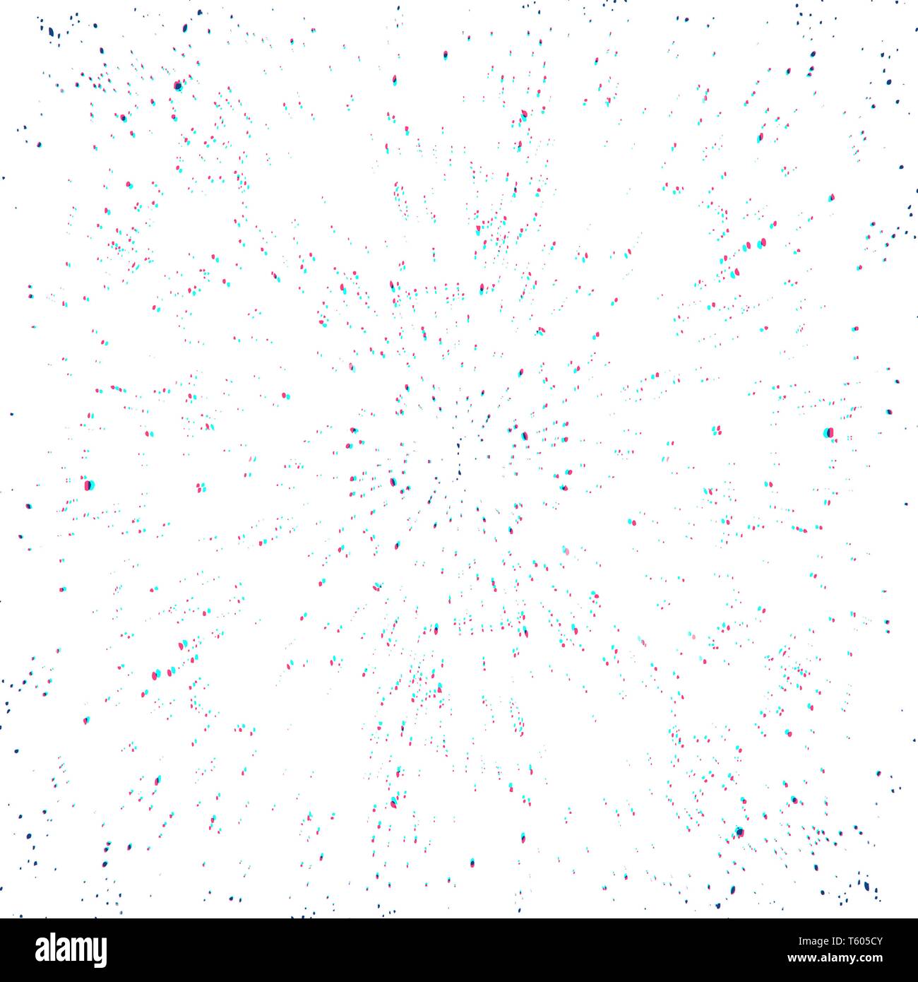 Anaglif coloré vecteur effet volumétrique scratch grunge texture rugueuse de l'art moderne abstrait arrière-plan artistique lumière Illustration de Vecteur