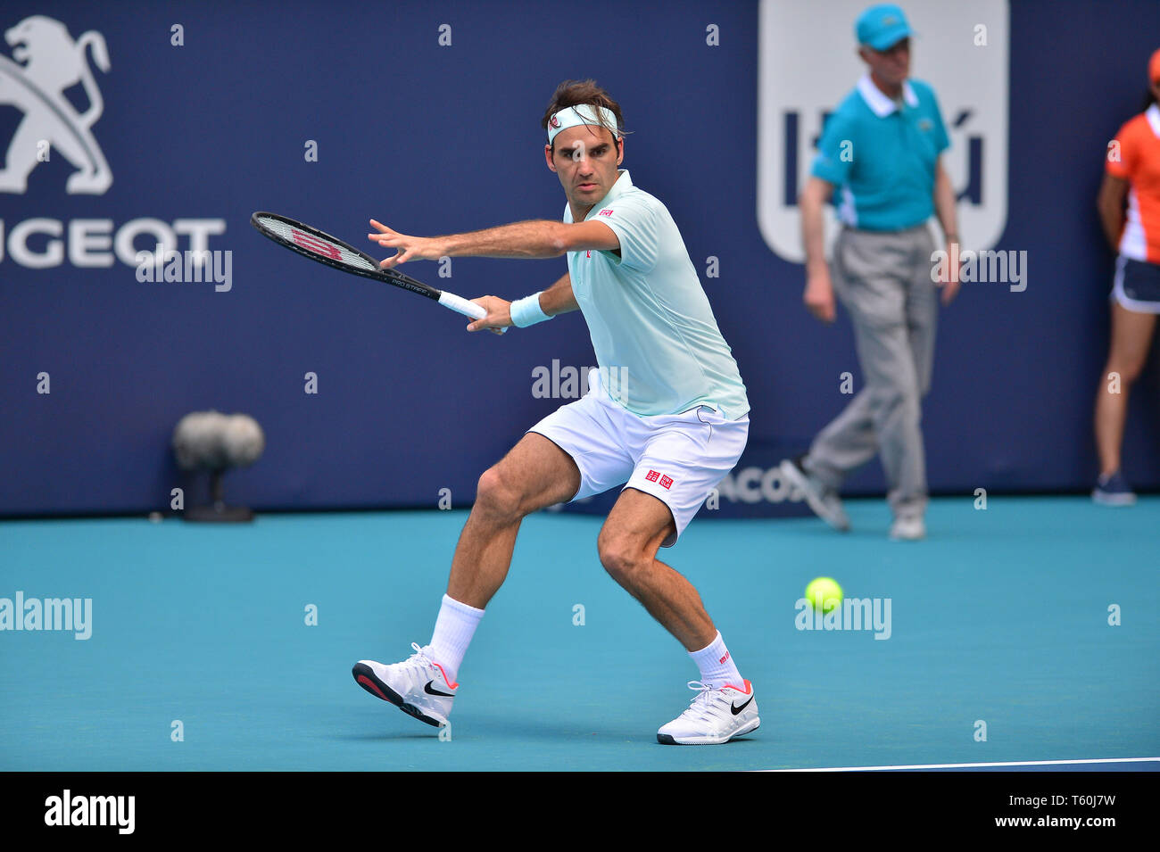 Open de Miami 2019 Jour 10 présenté par Itau au Hard Rock Stadium avec : Roger Federer Où : Miami Gardens, Florida, United States Quand : 27 mars 2019 Credit : Johnny Louis/WENN.com Banque D'Images