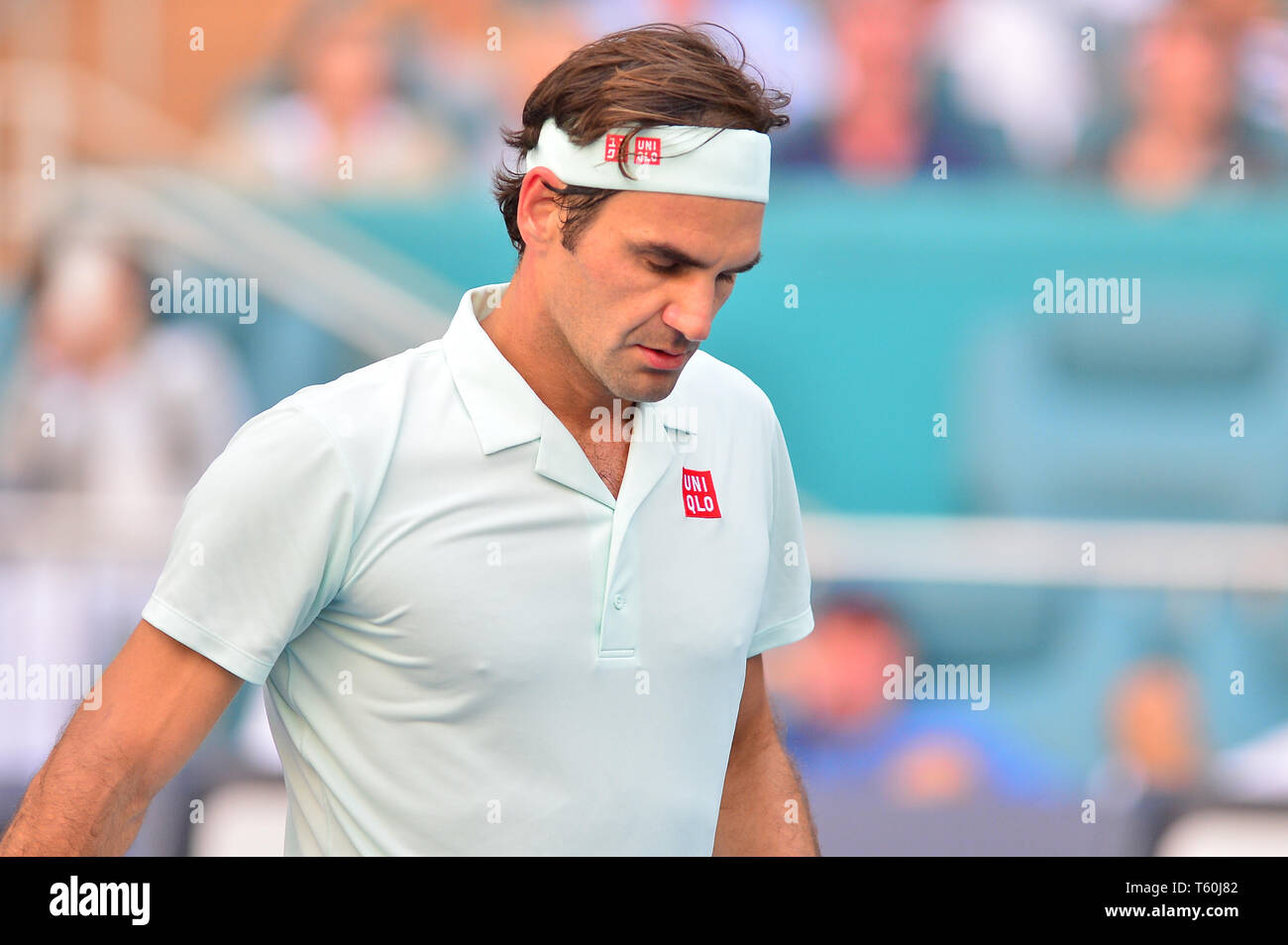 Open de Miami 2019 Jour 10 présenté par Itau au Hard Rock Stadium avec : Roger Federer Où : Miami Gardens, Florida, United States Quand : 27 mars 2019 Credit : Johnny Louis/WENN.com Banque D'Images