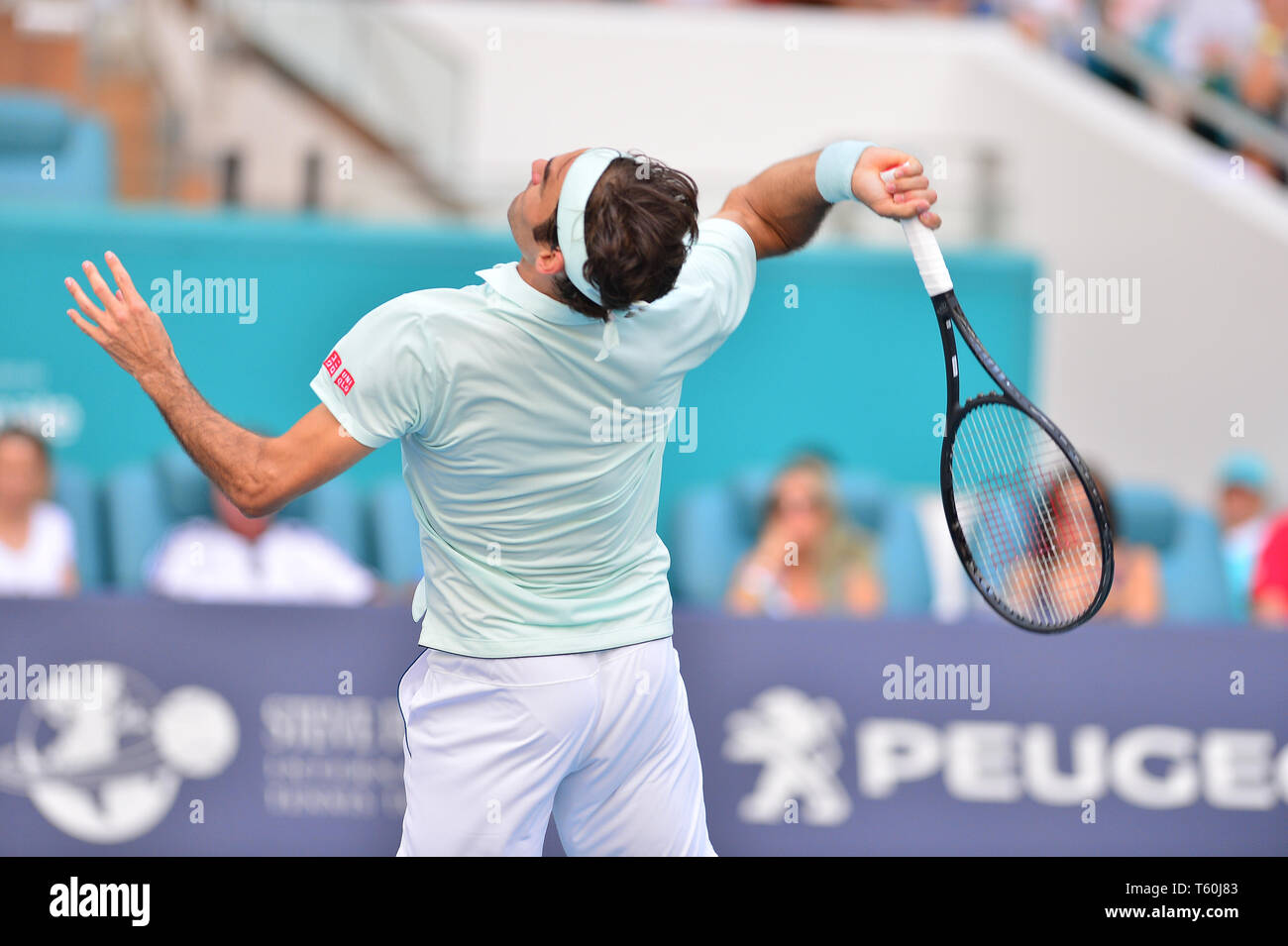 Open de Miami 2019 Jour 10 présenté par Itau au Hard Rock Stadium avec : Roger Federer Où : Miami Gardens, Florida, United States Quand : 27 mars 2019 Credit : Johnny Louis/WENN.com Banque D'Images