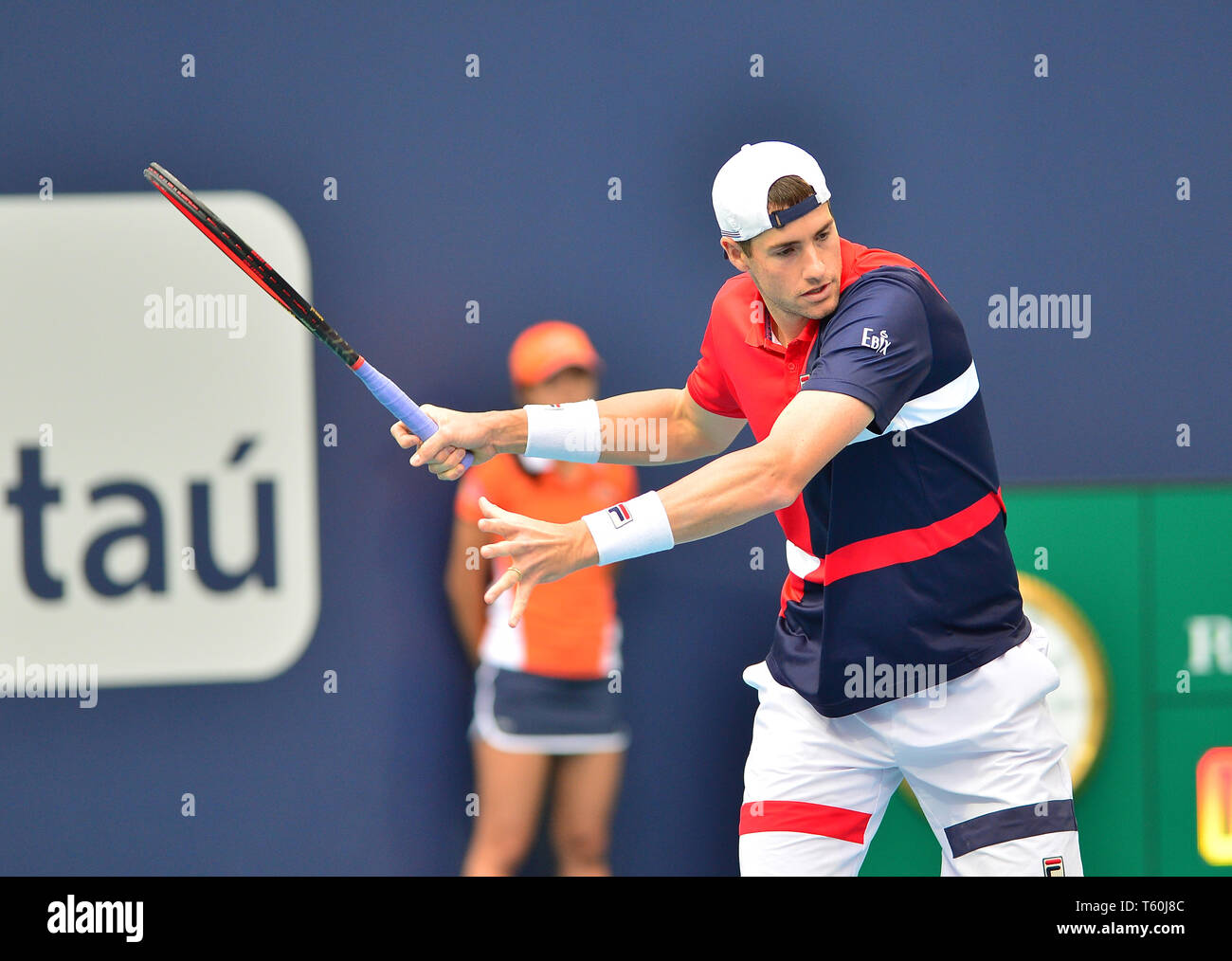 Open de Miami 2019 Jour 10 présenté par Itau au Hard Rock Stadium avec : John Isner Où : Miami Gardens, Florida, United States Quand : 27 mars 2019 Credit : Johnny Louis/WENN.com Banque D'Images