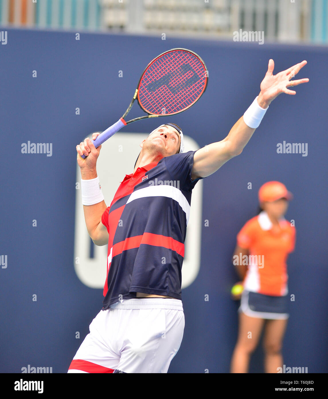 Open de Miami 2019 Jour 10 présenté par Itau au Hard Rock Stadium avec : John Isner Où : Miami Gardens, Florida, United States Quand : 27 mars 2019 Credit : Johnny Louis/WENN.com Banque D'Images