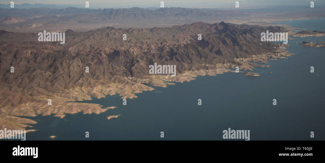 Vue aérienne de Lake Mead, Nevada Banque D'Images