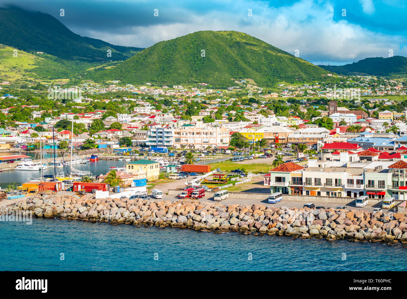 Basseterre, Saint Kitts et Nevis. Banque D'Images