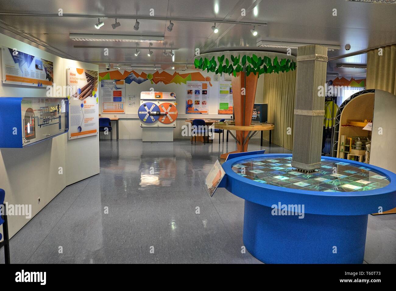 Centre des visiteurs, à l'intérieur de la centrale nucléaire d'EDF, Sizewell Suffolk, UK. Nuclear Power Plant Banque D'Images