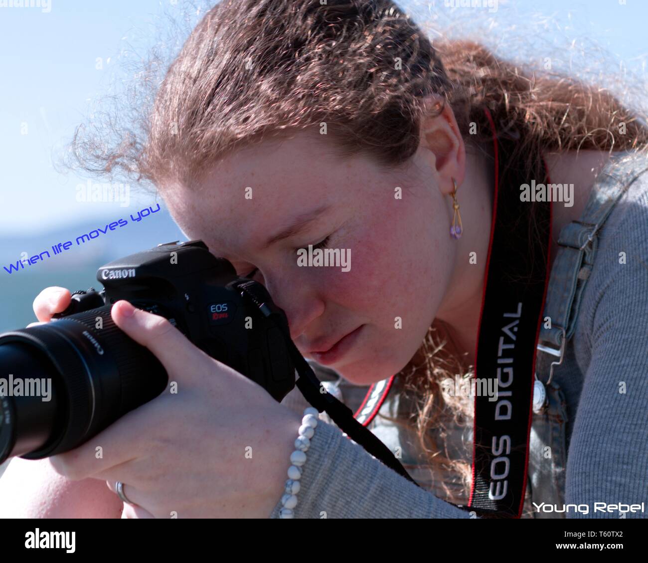 Quand la vie vous déplace, prendre la photo Banque D'Images