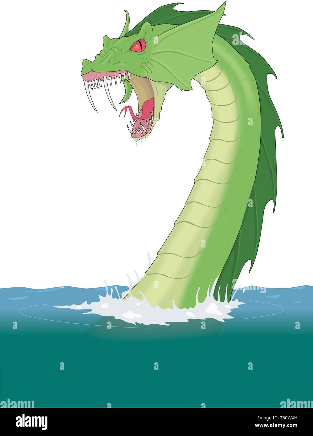 Serpent de mer Vector Illustration Illustration de Vecteur