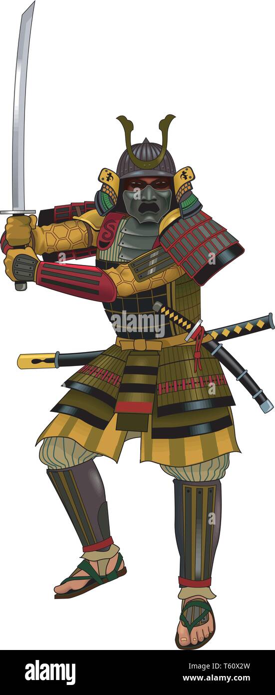 Samurai Vector Illustration Illustration de Vecteur