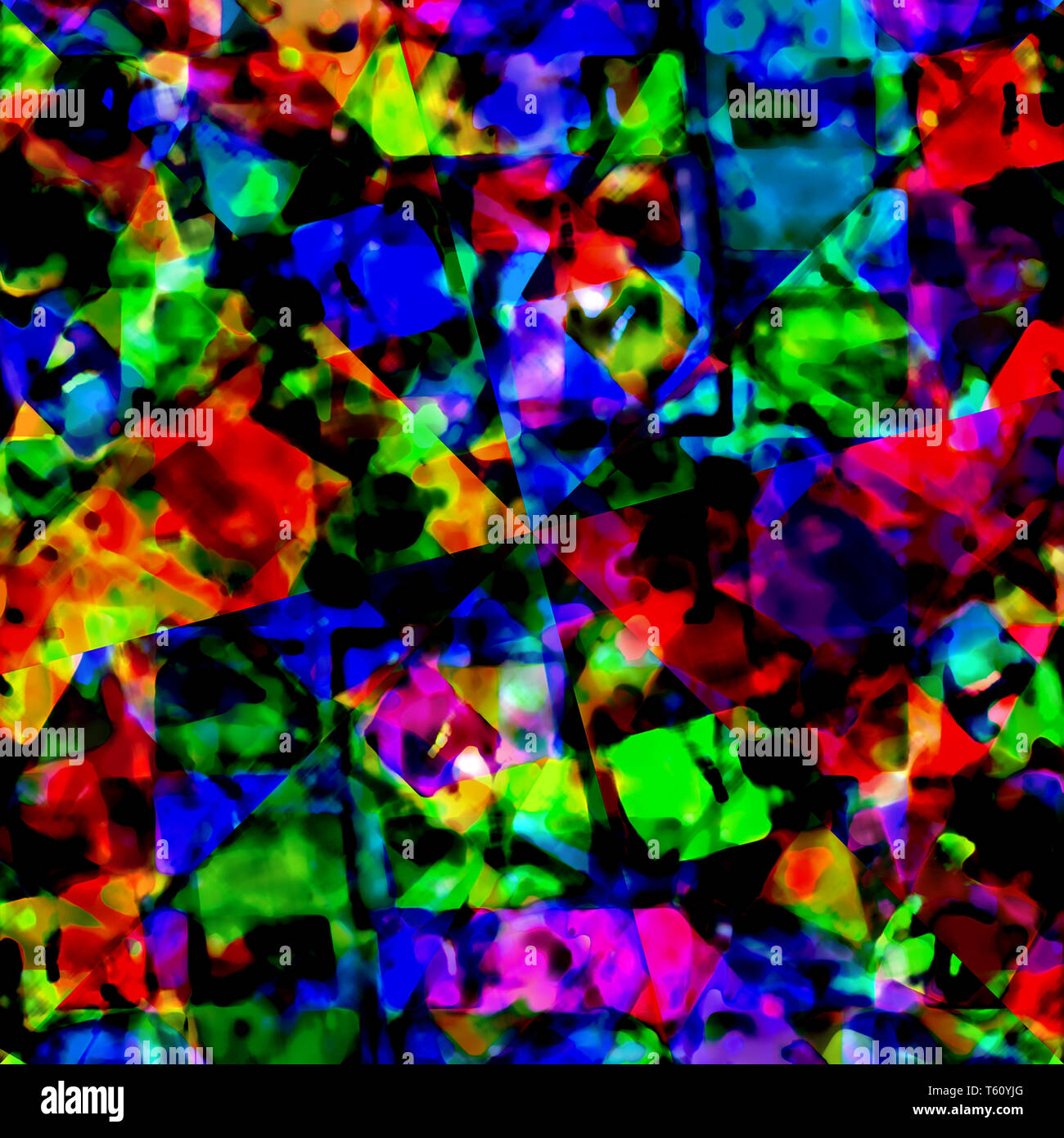 Grunge abstrait multicolore de fond transparent Banque D'Images