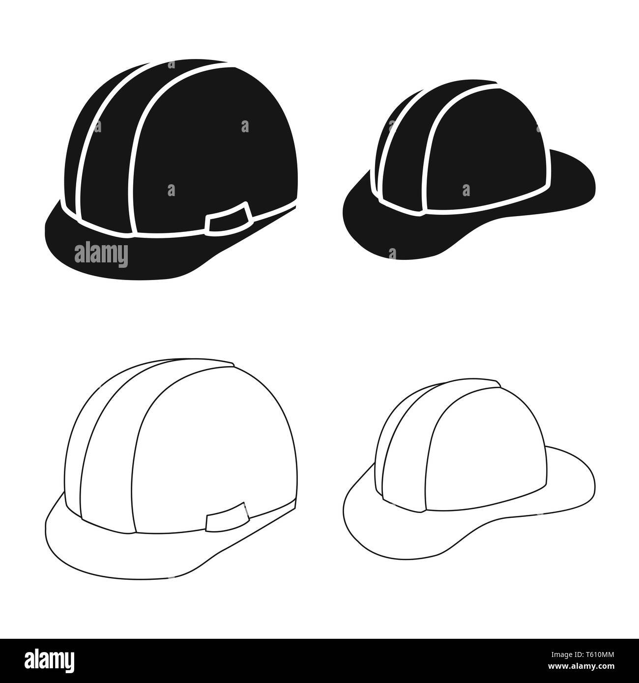 Objet isolé de l'habillement et le symbole. Ensemble de vêtements et de beret symbole boursier pour le web. Illustration de Vecteur