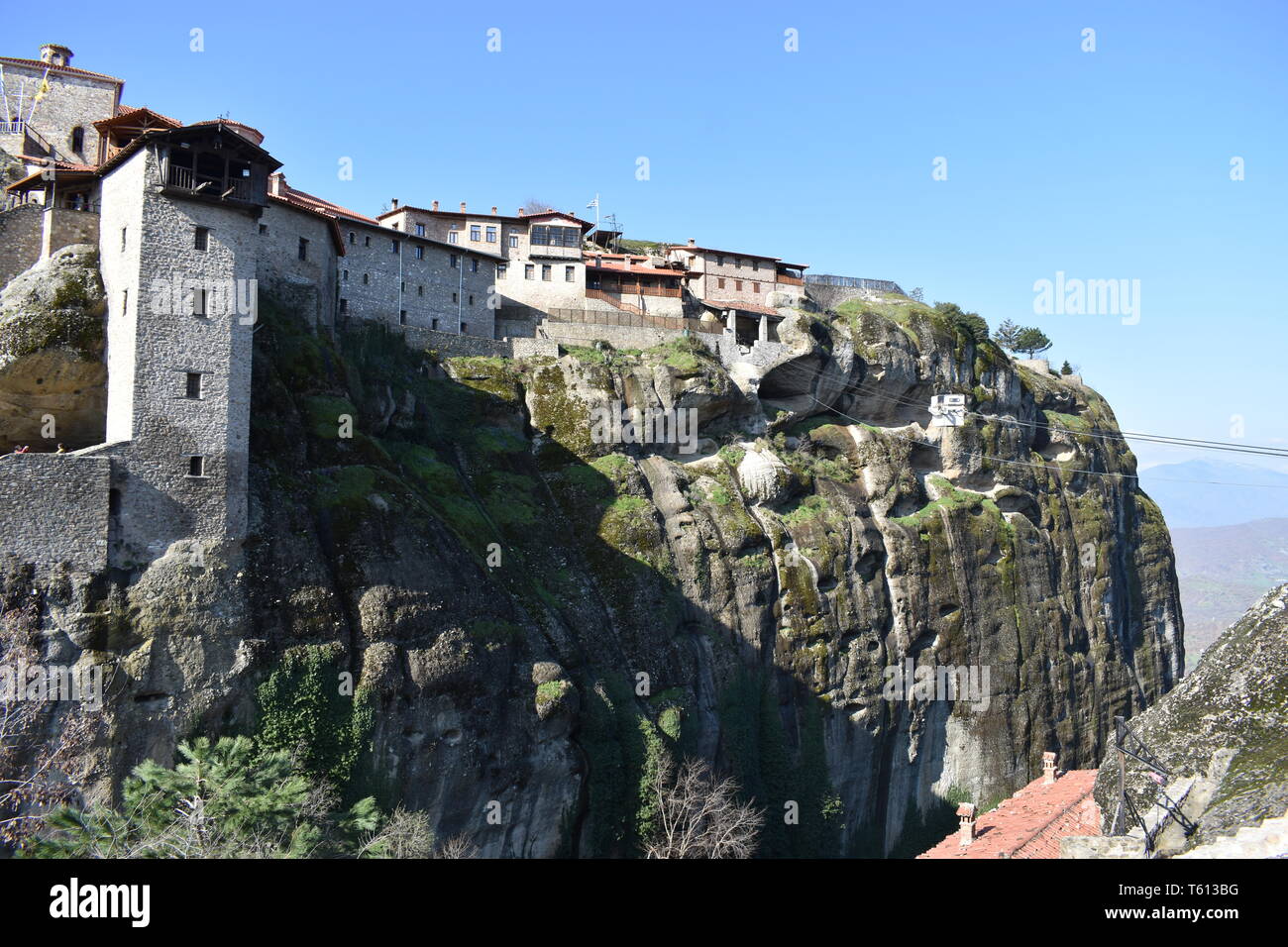 Meilleur des météores Grèce Monestaries sur les rochers de la métamorphose des os 13ème siècle Monastère de moines voyage Top 10 des sites religieux de la Grèce La Grèce Voyage Banque D'Images