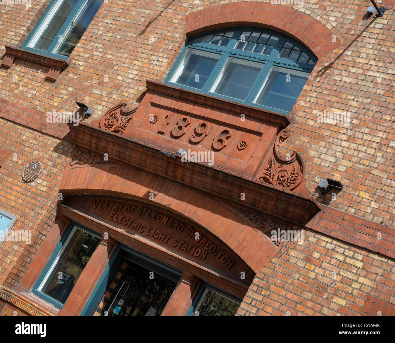 LONDRES, Royaume-Uni - 23 JUIN 2018 : panneau pour Electric Light Station dans Coronet Street, une ancienne centrale électrique construite en 1896 Banque D'Images