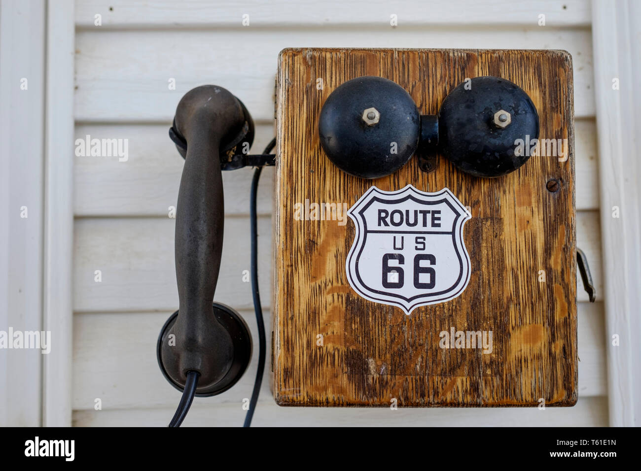 Gary historique's Gay Tonosí station essence sur la route 66 aux États-Unis à Paris Junction, Missouri, États-Unis Banque D'Images