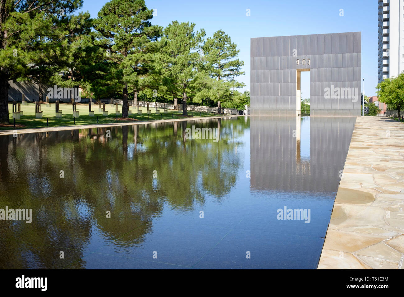 L'Oklahoma City National Memorial tous ceux qui ont été touchés par la bombe d'Oklahoma City le 19 avril 1995, USA Banque D'Images