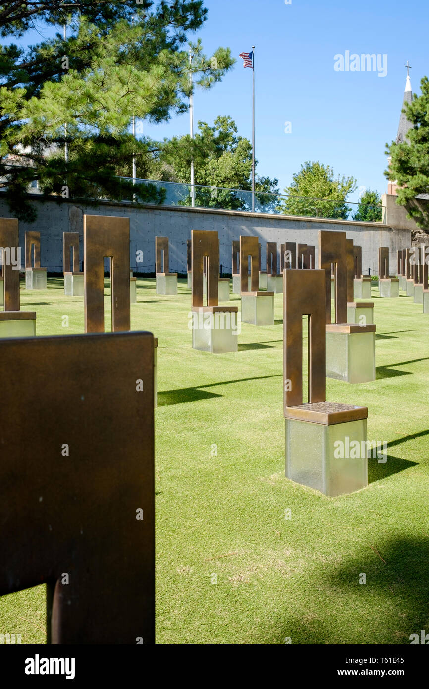 L'Oklahoma City National Memorial tous ceux qui ont été touchés par la bombe d'Oklahoma City le 19 avril 1995, USA Banque D'Images