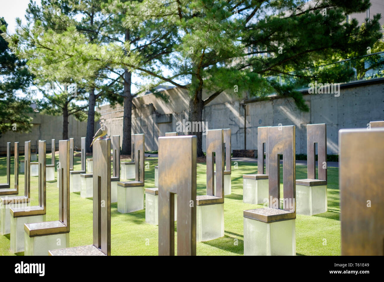 L'Oklahoma City National Memorial tous ceux qui ont été touchés par la bombe d'Oklahoma City le 19 avril 1995, USA Banque D'Images