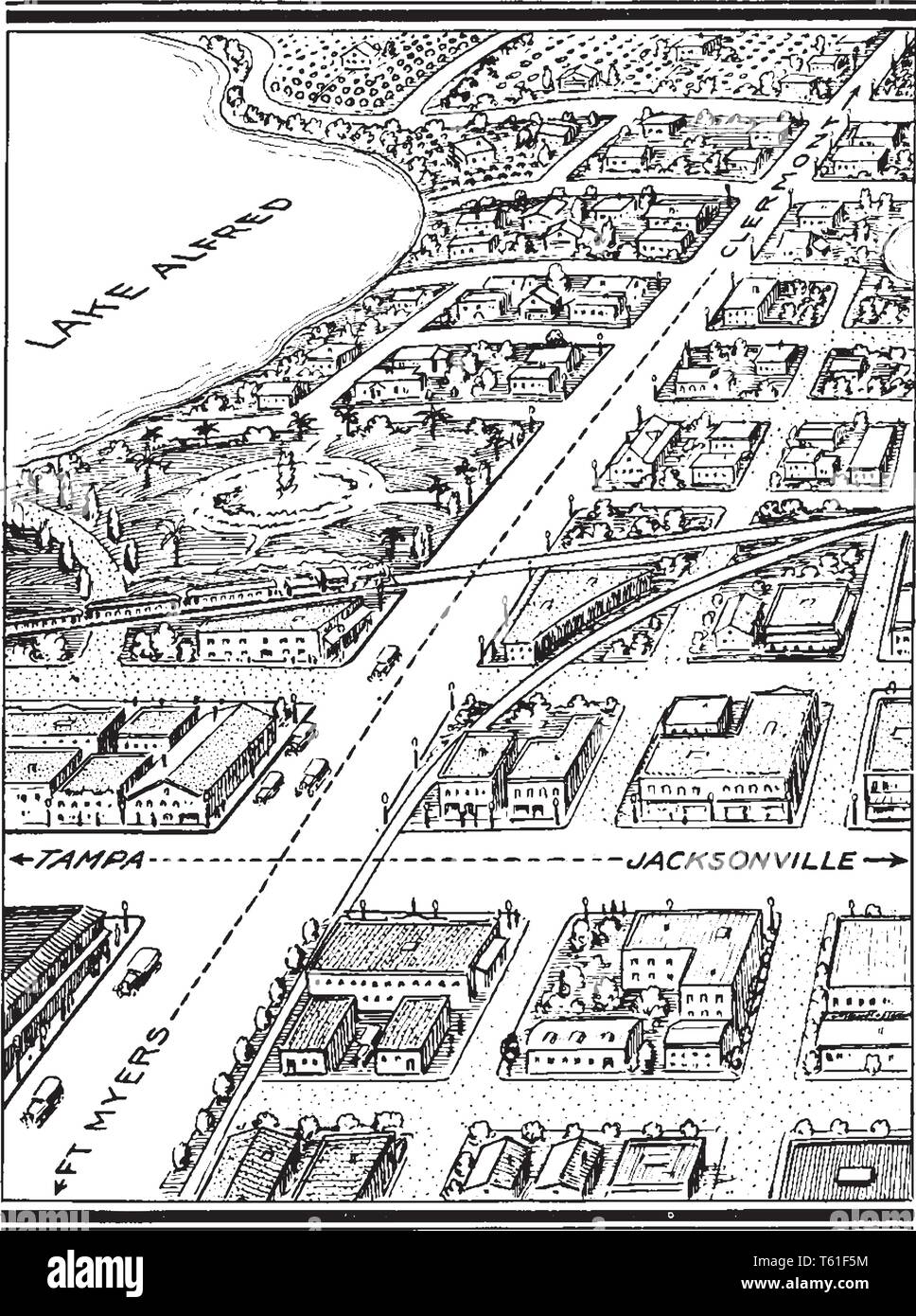City est un grand établissement humain et ont généralement des systèmes étendus pour le logement de l'assainissement des transports services publics l'utilisation des terres et la communication, vint Illustration de Vecteur