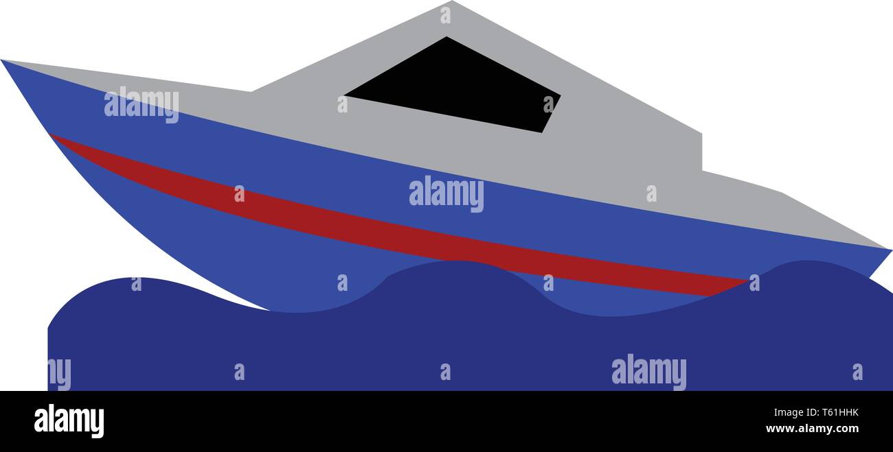 Un magnifique yacht moderne ou vecteur illustration couleur Illustration de Vecteur
