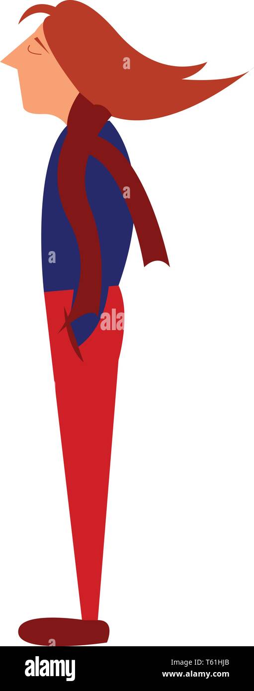 L'homme en rouge pant ou vecteur illustration couleur Illustration de Vecteur