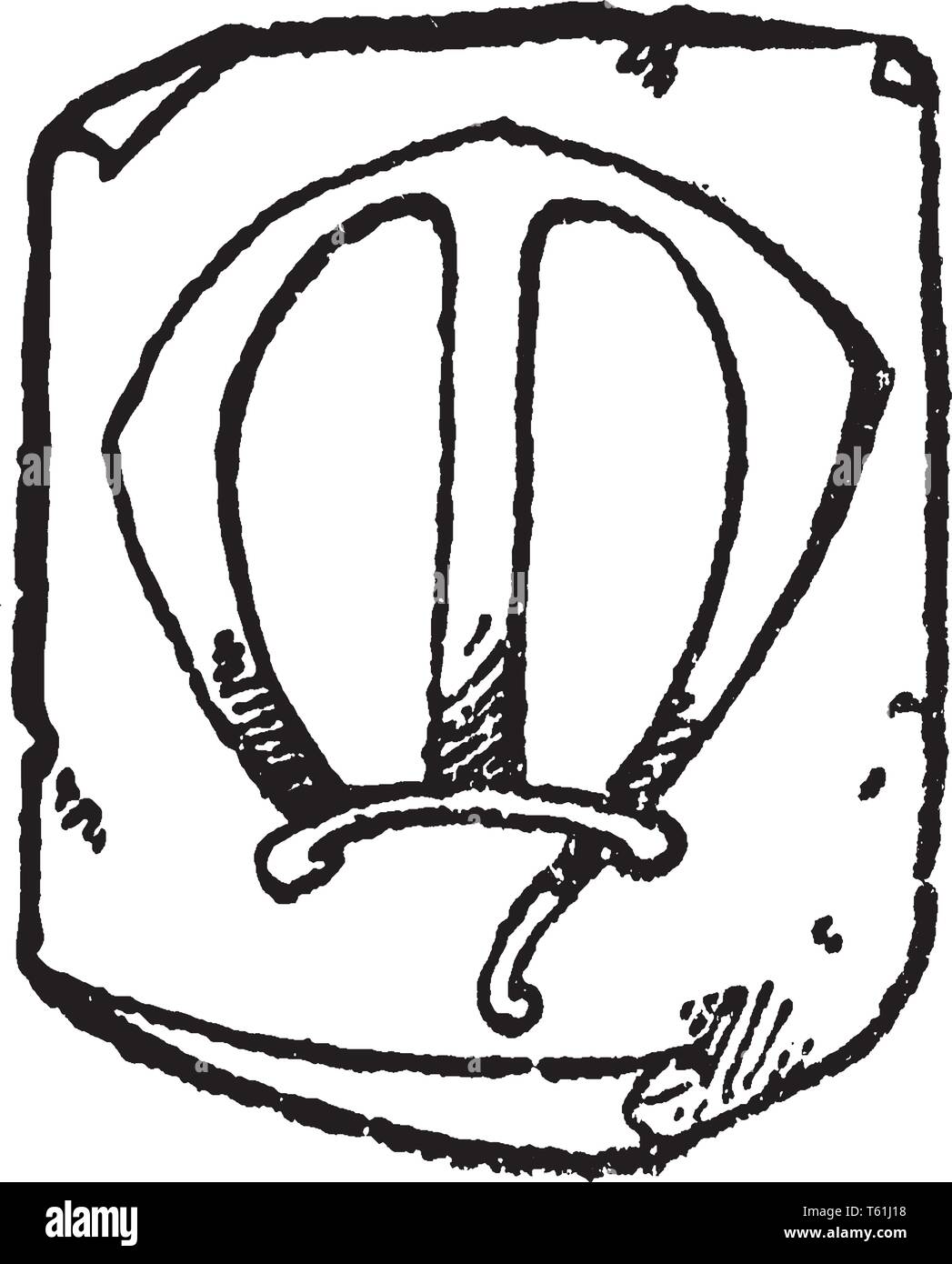 Une lettre M dans différents style, vintage dessin ou gravure illustration Illustration de Vecteur