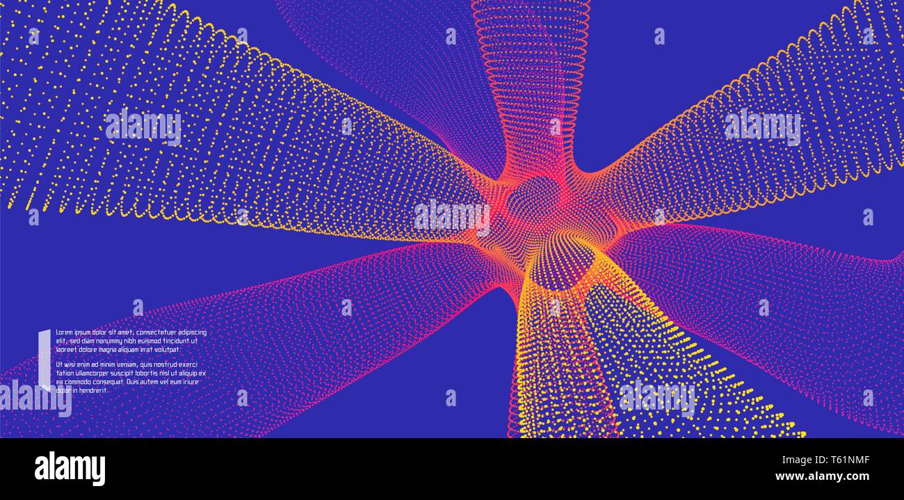 Molécule 3D. Structure moléculaire. 3d abstrait structure de connexion. Style de la technologie. Vector illustration pour la science. Illustration de Vecteur