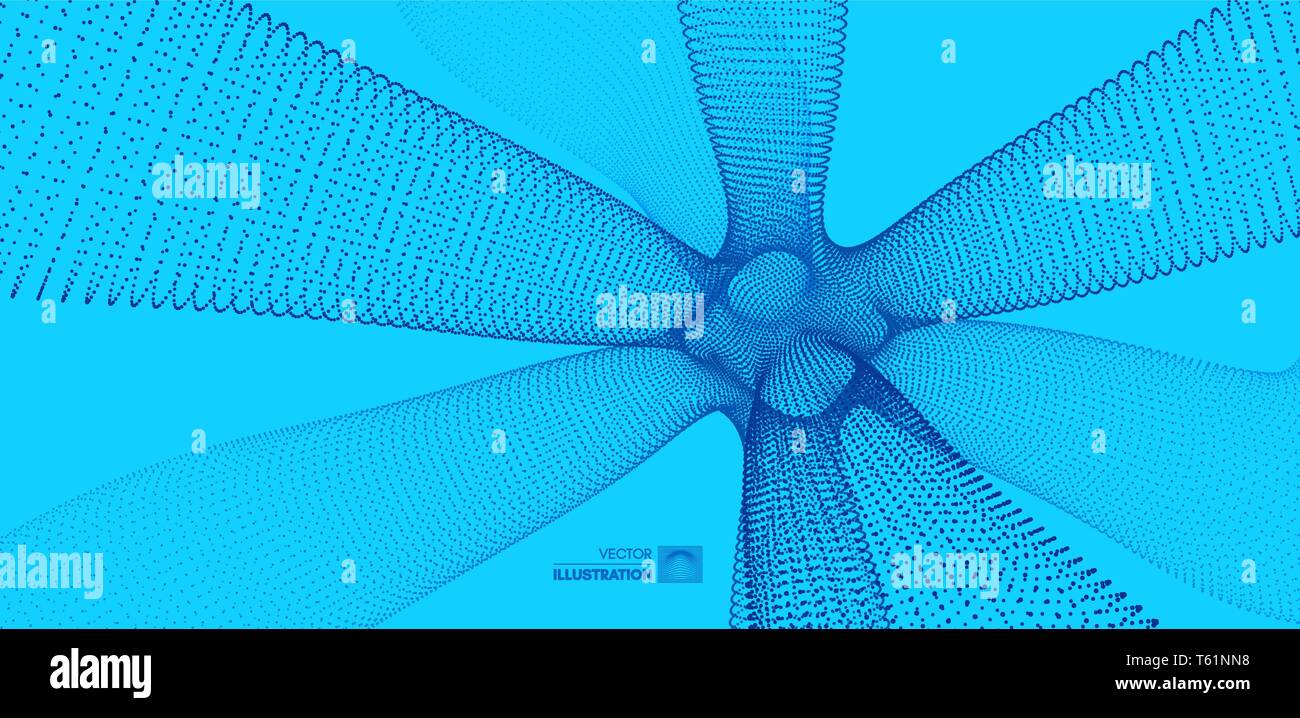 Molécule 3D. Structure moléculaire. 3d abstrait structure de connexion. Style de la technologie. Vector illustration pour la science. Illustration de Vecteur