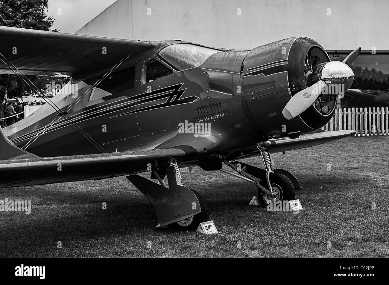 Un nord-américain 1947 L-17A Navion en exposition statique à Goodwood Revival 2017 Banque D'Images