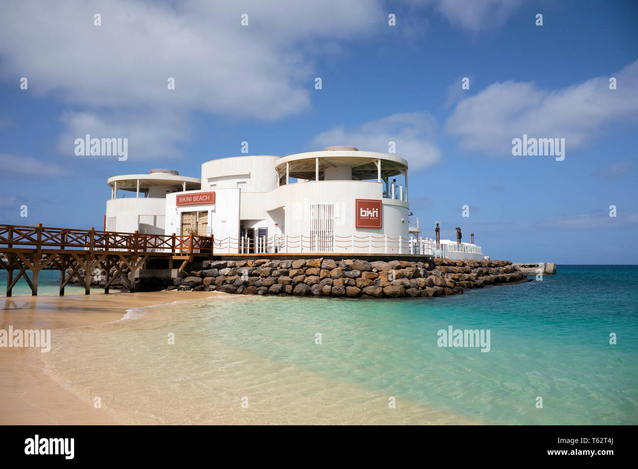 Bikini Beach Club, Santa Maria, île de Sal, Cap-Vert, Afrique Banque D'Images