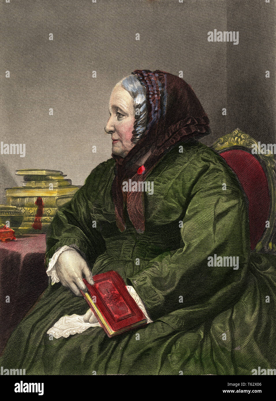 1800 PORTRAIT Anna JAMESON À LA FIN DE SA VIE L'écrivain britannique d'historien de l'art féministe PRÉCOCE DEMI-TEINTE COULEUR - kh13294 CPC001 HARS 1800 FIN SENIOR WOMAN ANCIENS DÉBUT ANTIQUES LES DROITS DES FEMMES LES PROFESSIONS DU SAVOIR DES AÎNÉS auteur écrivain élégant de l'origine ethnique caucasienne GOUVERNANTE ANCIENNE HISTORIENNE FÉMINISTE Banque D'Images