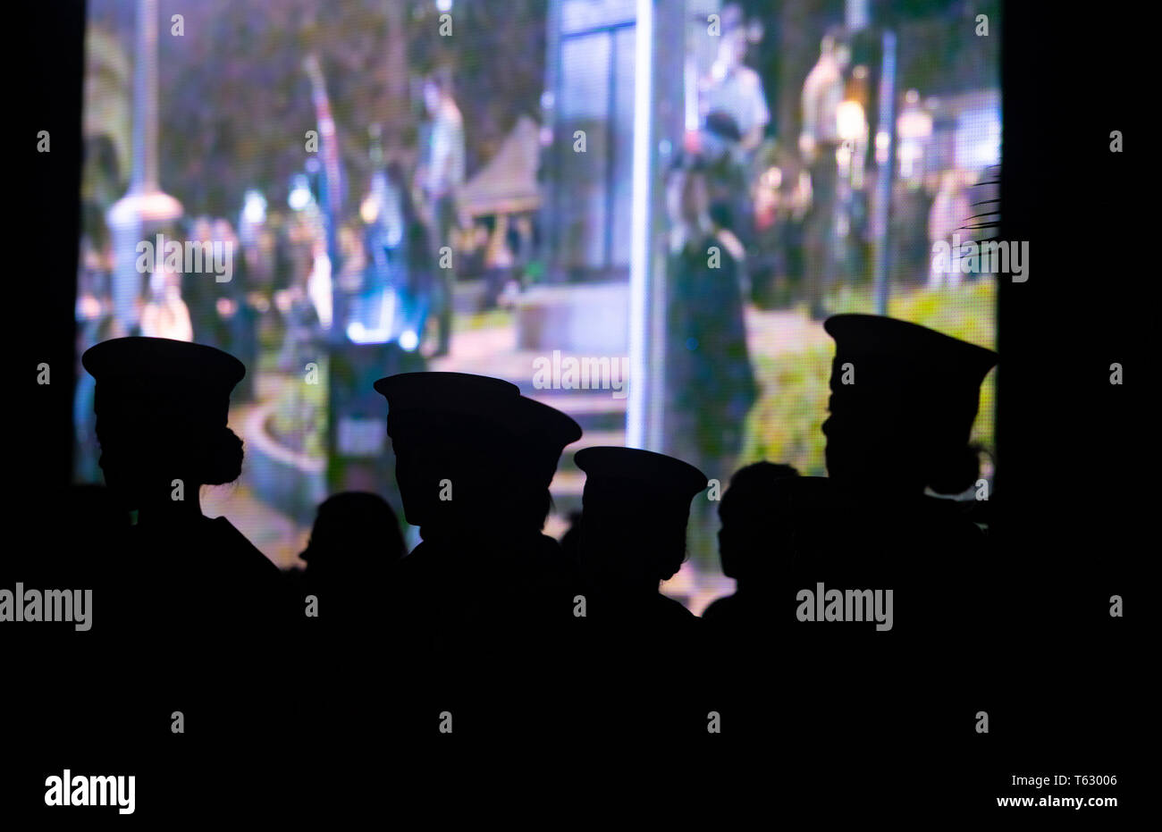 Photo par Tim Cuff - 25 avril 2019 - Services de l'Anzac Day, Nelson, Nouvelle-Zélande Banque D'Images Photo par Tim Cuff - 25 avril 2019 - Services de l'Anzac Day, Nelson, Nouvelle-Zélande Banque D'Images