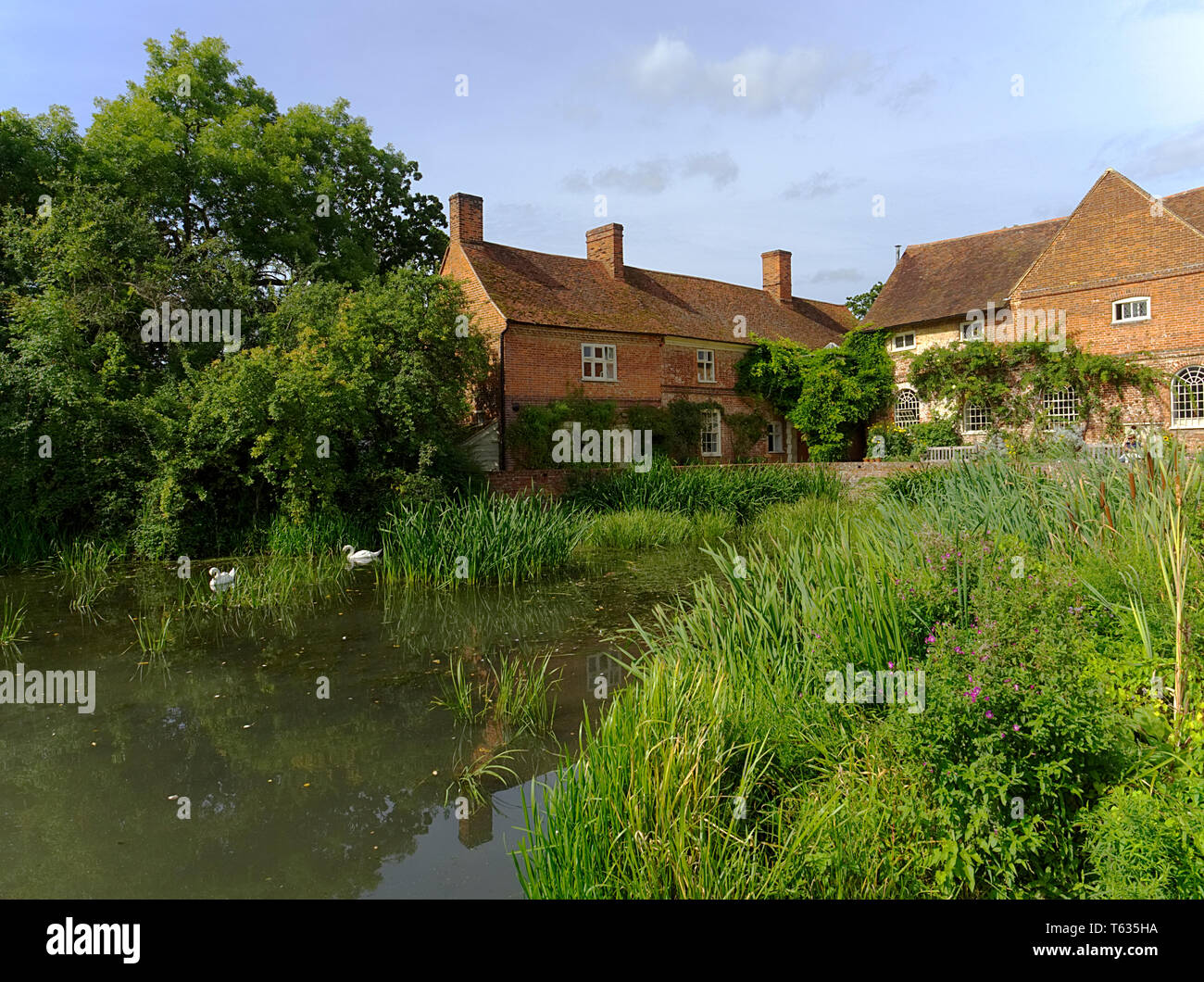 La scène Hay Wain 2018 Flatford, Suffolk Banque D'Images