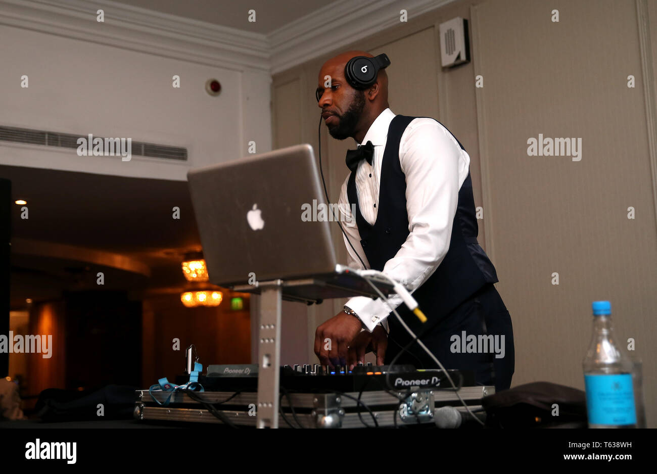 DJ Spoony pendant l'after party au cours de la PFA Awards 2019 au Grosvenor House Hotel, Londres. Banque D'Images