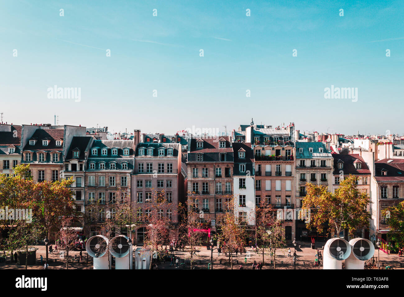 Des immeubles parisiens à Paris, France Banque D'Images