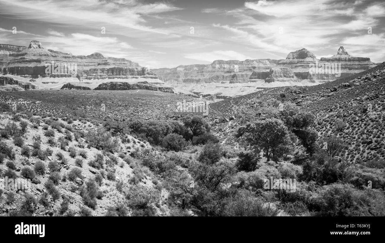 Vues en allant à Plateau Point à partir de jardin indien au Parc National du Grand Canyon, Arizona, USA Banque D'Images