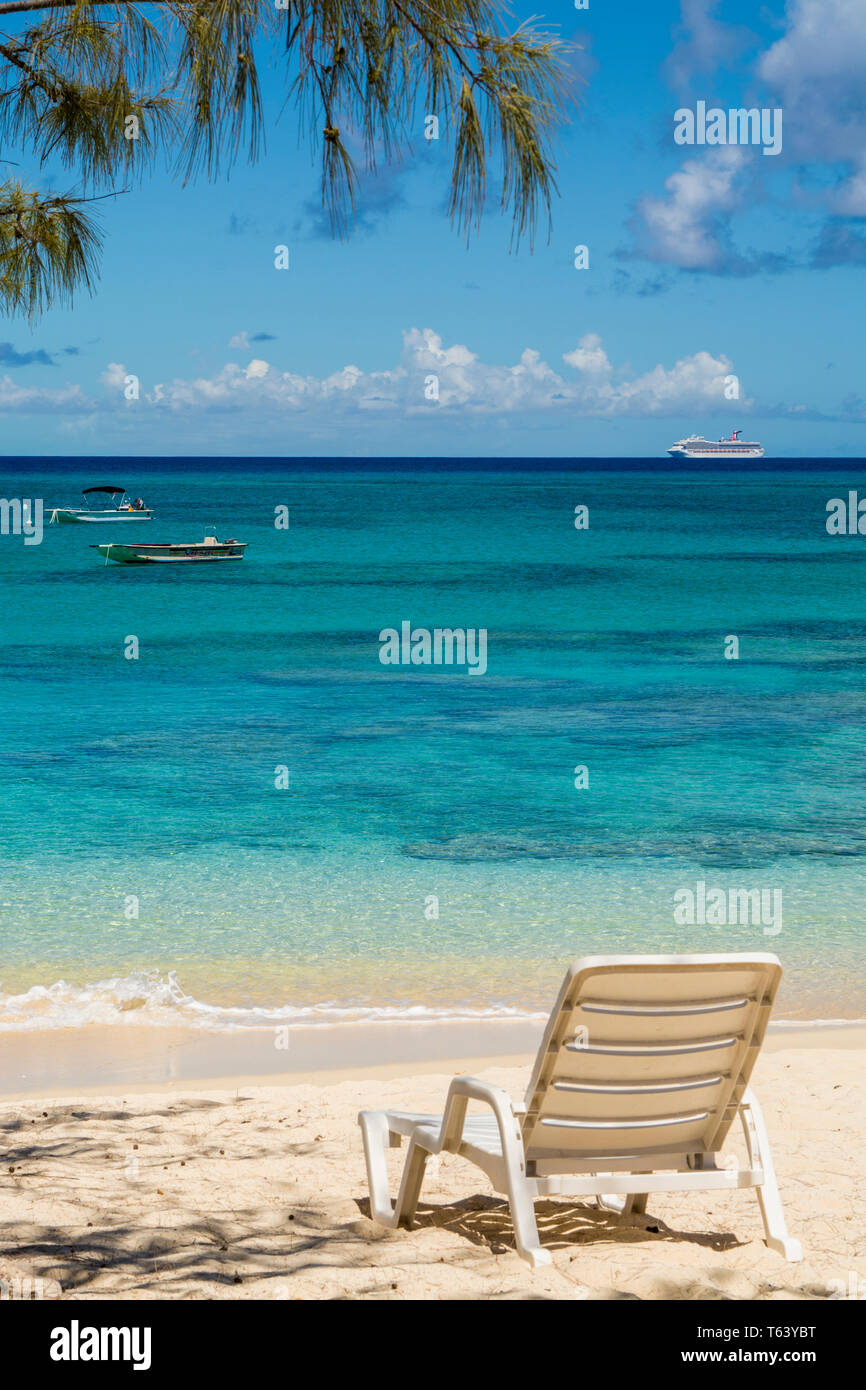 Plage du gouverneur, l'île de Grand Turk, Îles Turks et Caicos, Caraïbes. Banque D'Images