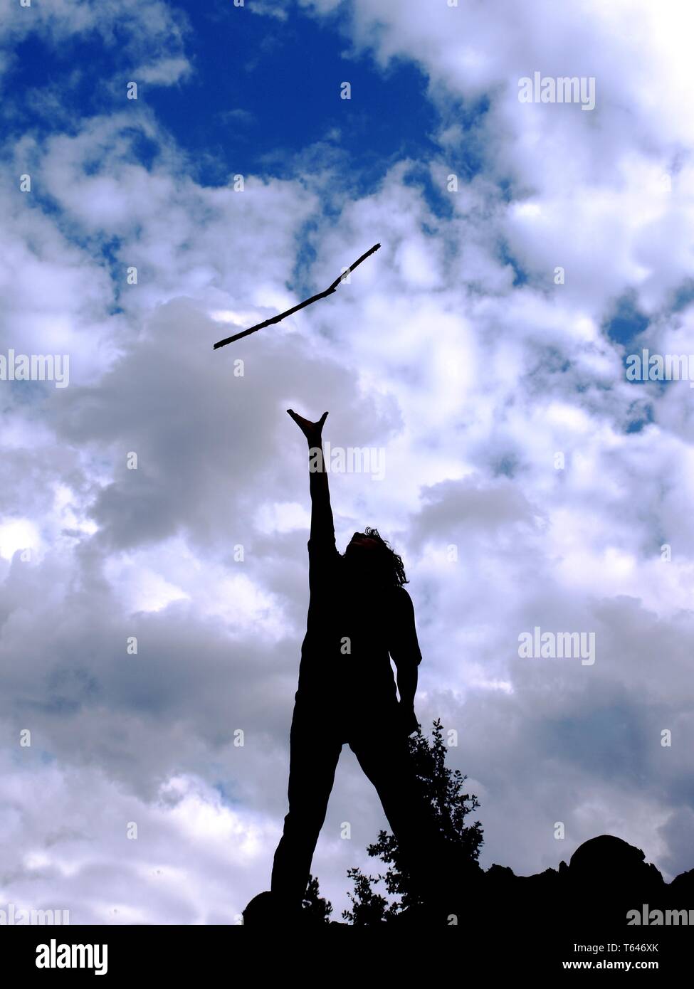 Jeter le balast Banque D'Images