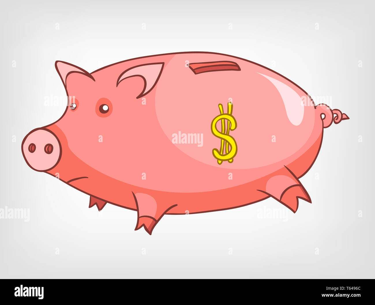 Décoration dessins Piggy Bank Banque D'Images