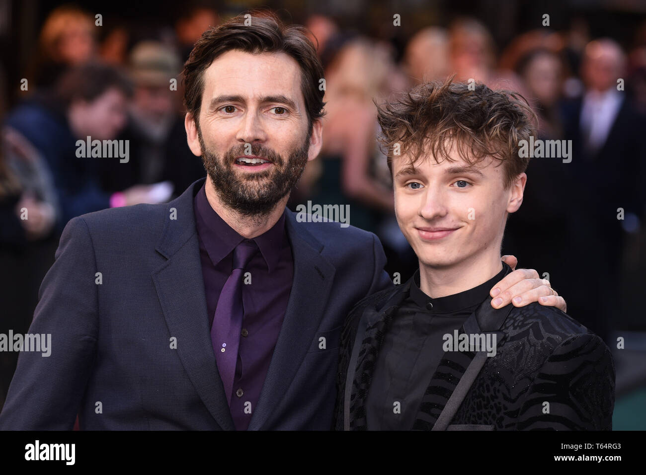 Londres, Royaume-Uni. Apr 29, 2019. Londres, Royaume-Uni. 29 avril 2019 : David Tennant & fils, Ty Tennant arrivant pour la "tolkien" première mondiale au Curzon Mayfair, Londres. Photo : Steve Sav/Featureflash Crédit : Paul Smith/Alamy Live News Banque D'Images