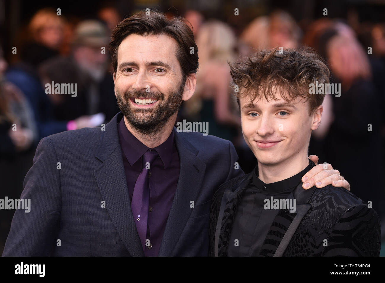 Londres, Royaume-Uni. Apr 29, 2019. Londres, Royaume-Uni. 29 avril 2019 : David Tennant & fils, Ty Tennant arrivant pour la "tolkien" première mondiale au Curzon Mayfair, Londres. Photo : Steve Sav/Featureflash Crédit : Paul Smith/Alamy Live News Banque D'Images