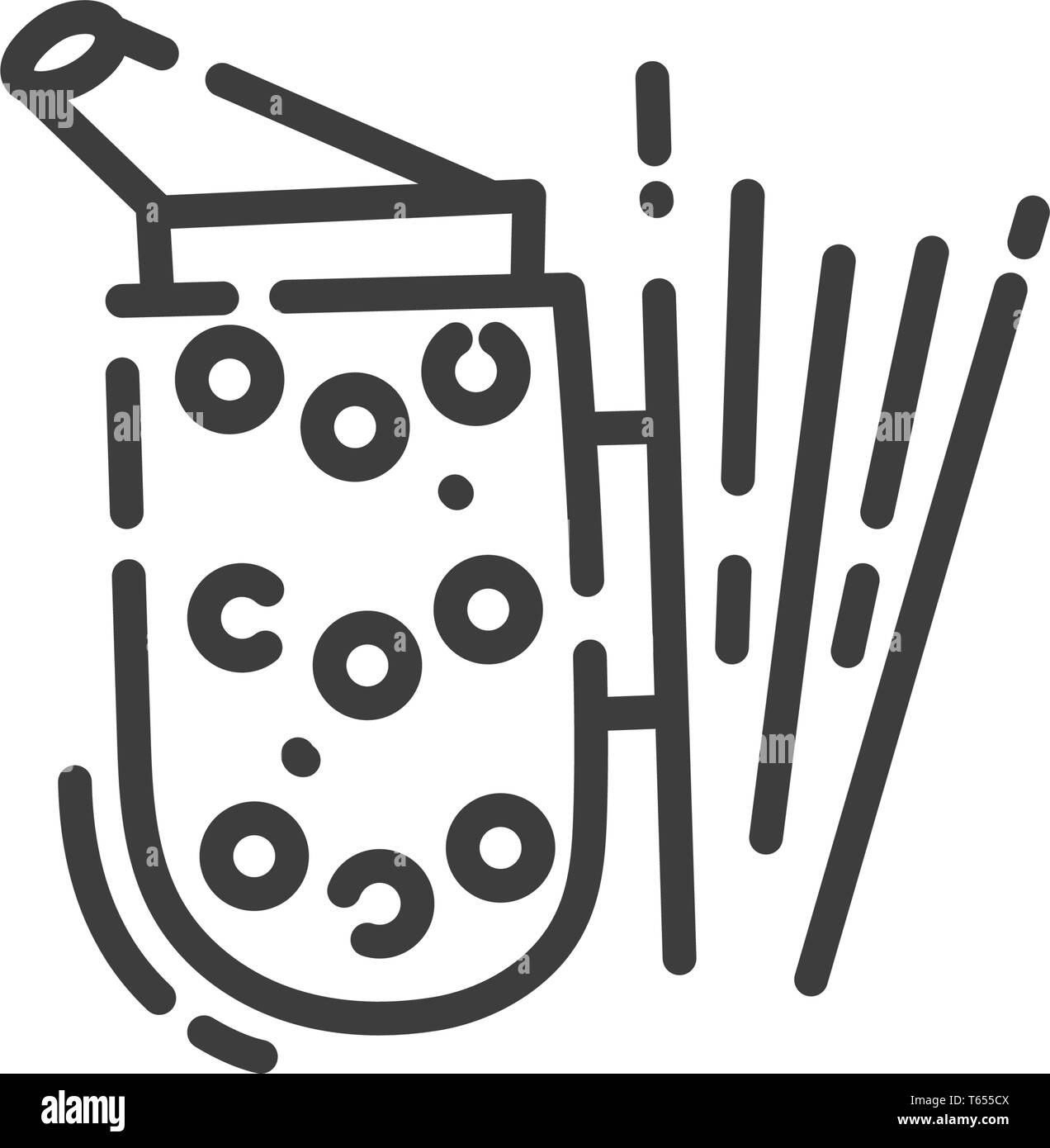 L'art de l'icône de la ligne simple fumeur isolé de l'abeille Illustration de Vecteur