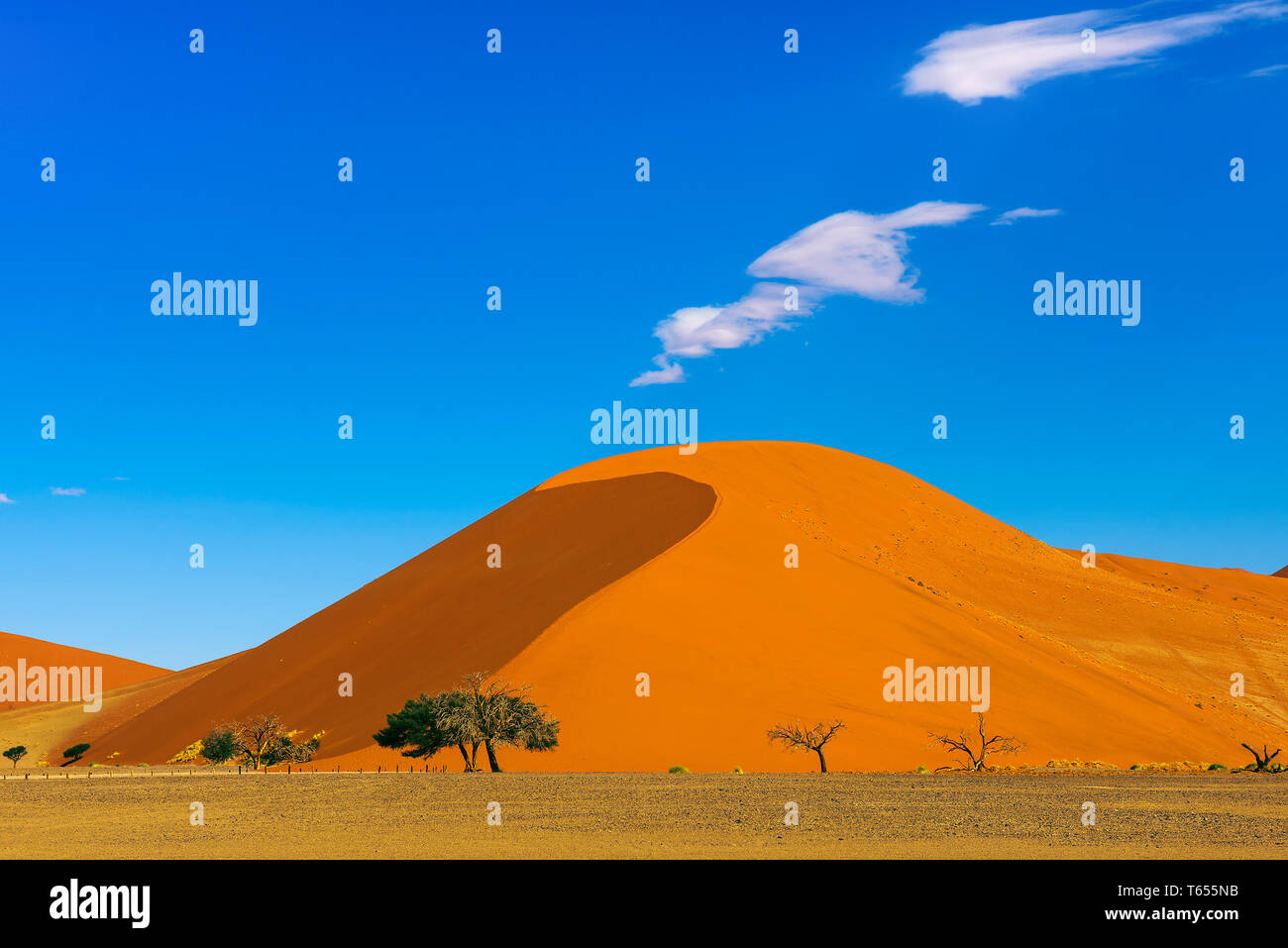 La dune de Sossusvlei, 40 Parc National Namib Naukluft, Namibie Banque D'Images