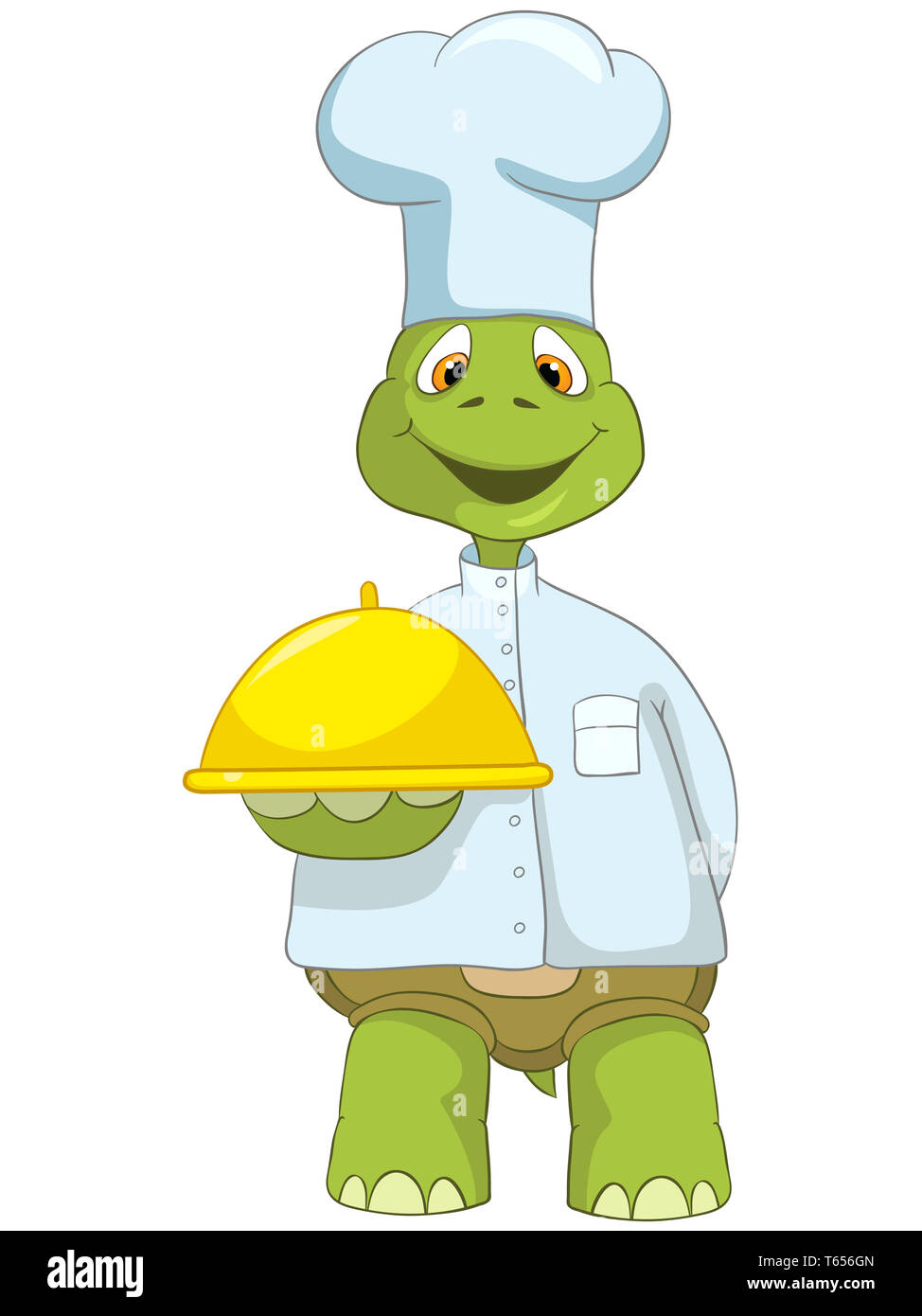 Funny Turtle. Chef. Banque D'Images