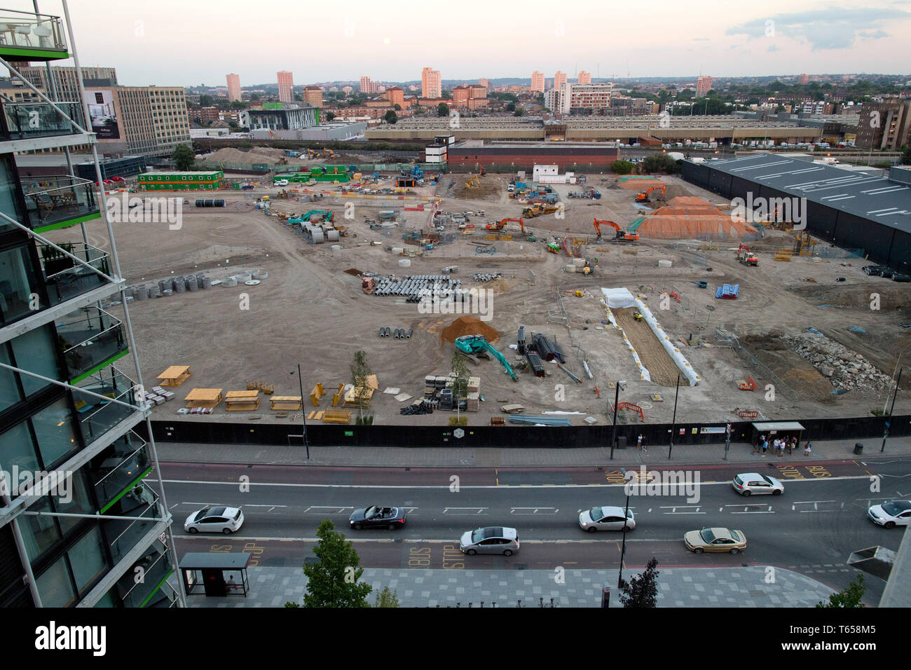 Royal Mail site où 2 terrains vendus pour £101m pour nous-investisseur Greystar Resources pour construire rental apartment. Le sud de Londres. 14.05.2017. Banque D'Images