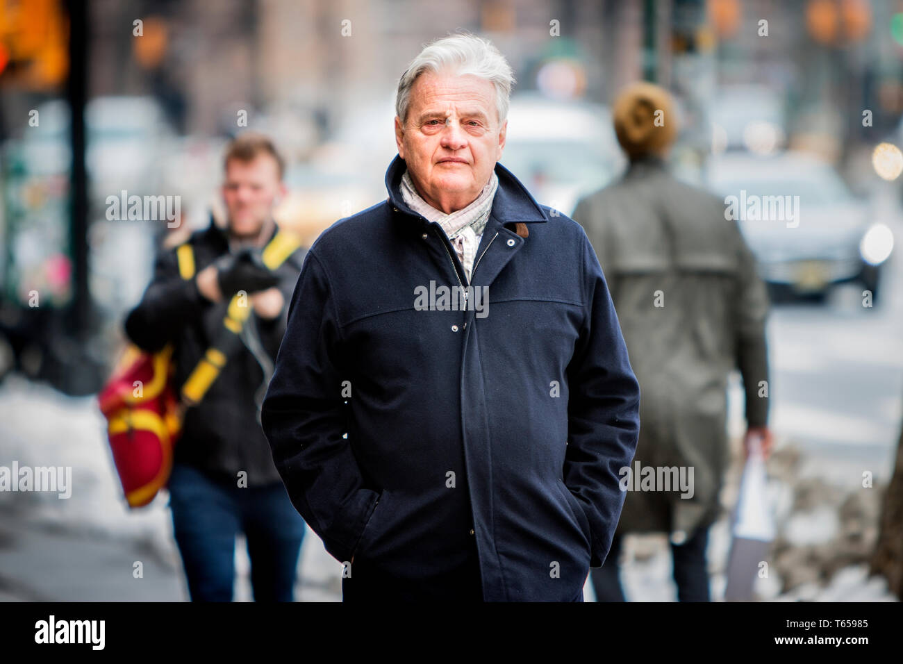 Investisseur, philanthrope, photographe, commentateur et amateur d'art Clark hiver photographié à New York. Banque D'Images