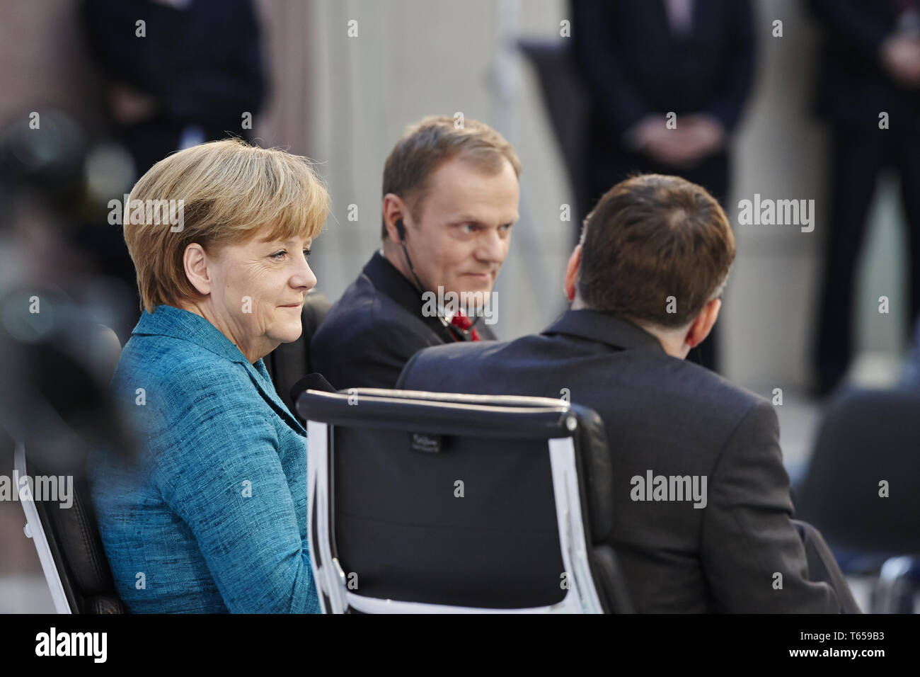 Portrait d'Angela Merkel, la chancelière allemande en 2014 Banque D'Images