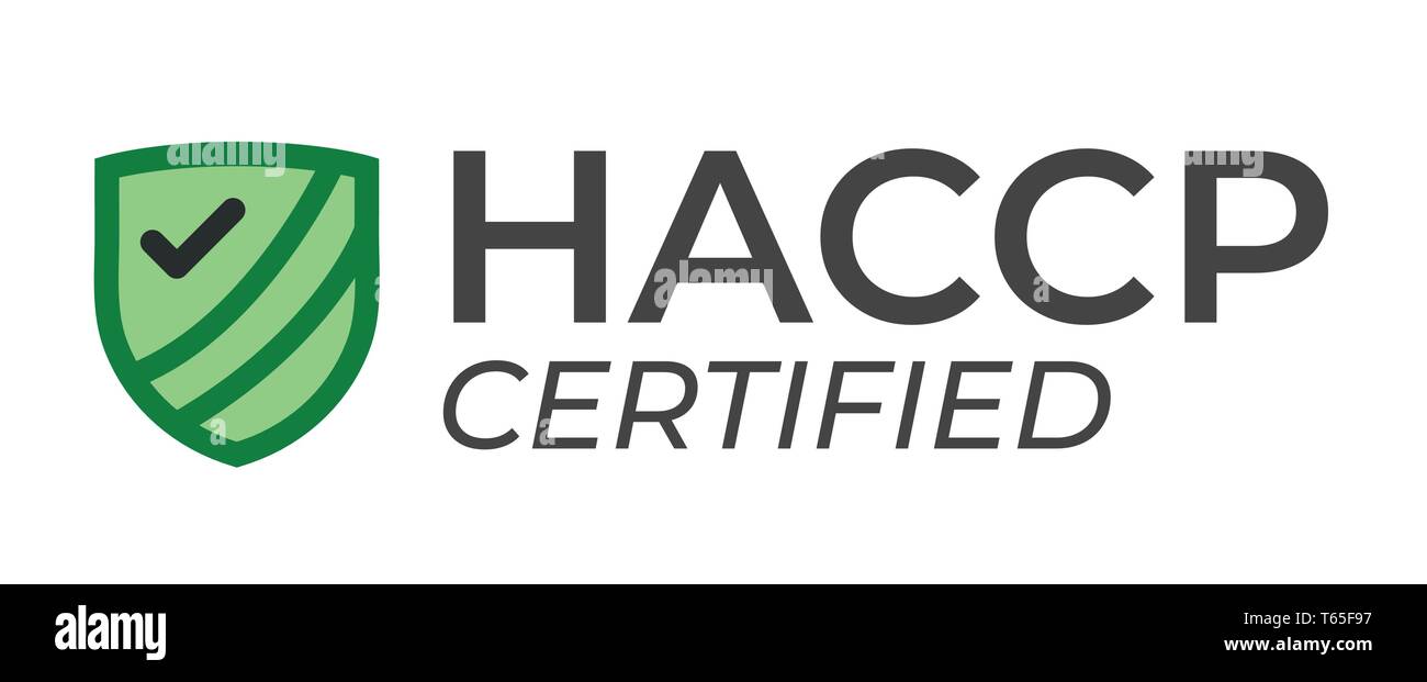 | HACCP Hazard Analysis Critical Control Points icône avec award ou coche Illustration de Vecteur