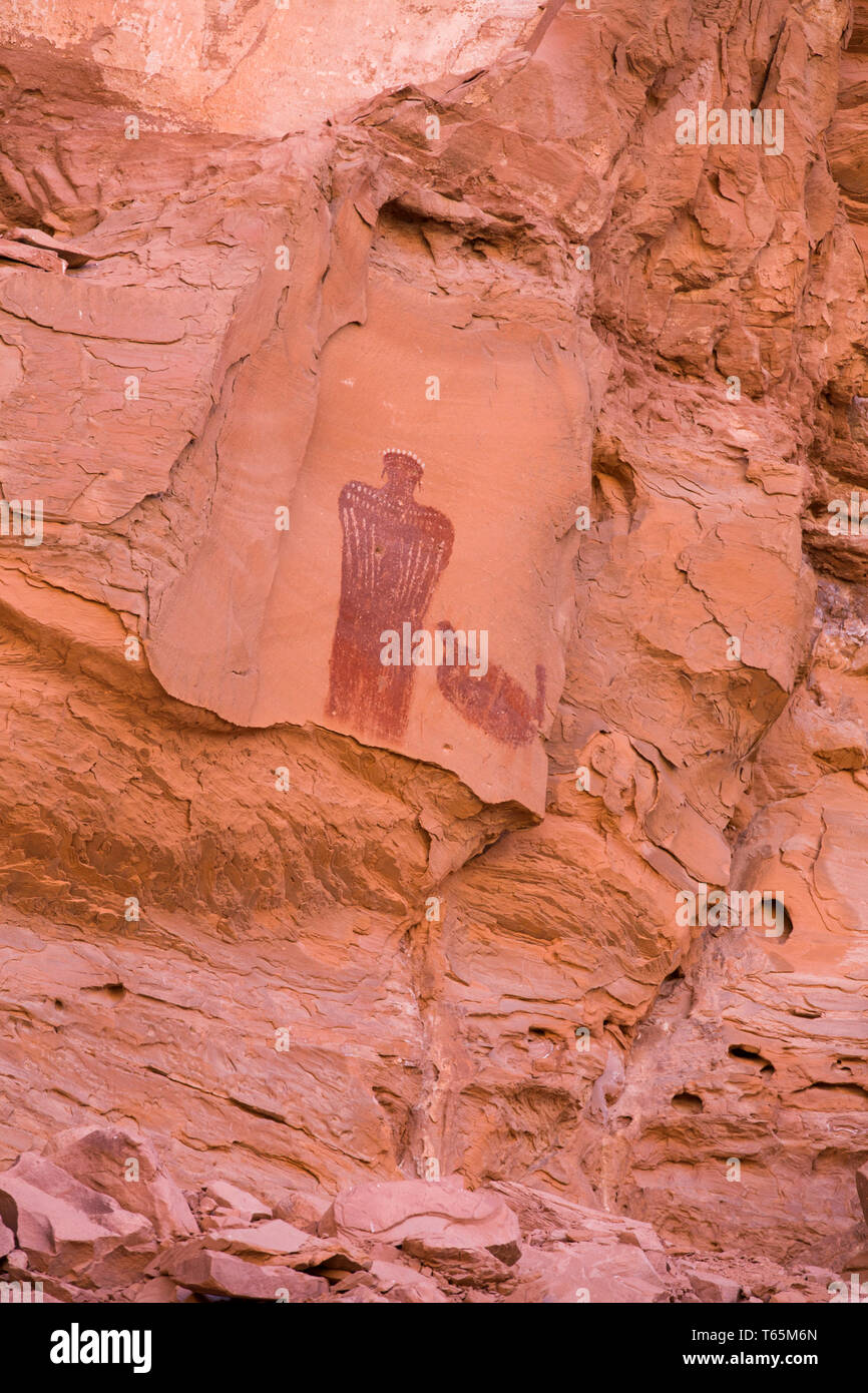 Moki Reine pictogramme, Glen Canyon National Recreation Area, Utah, USA Banque D'Images