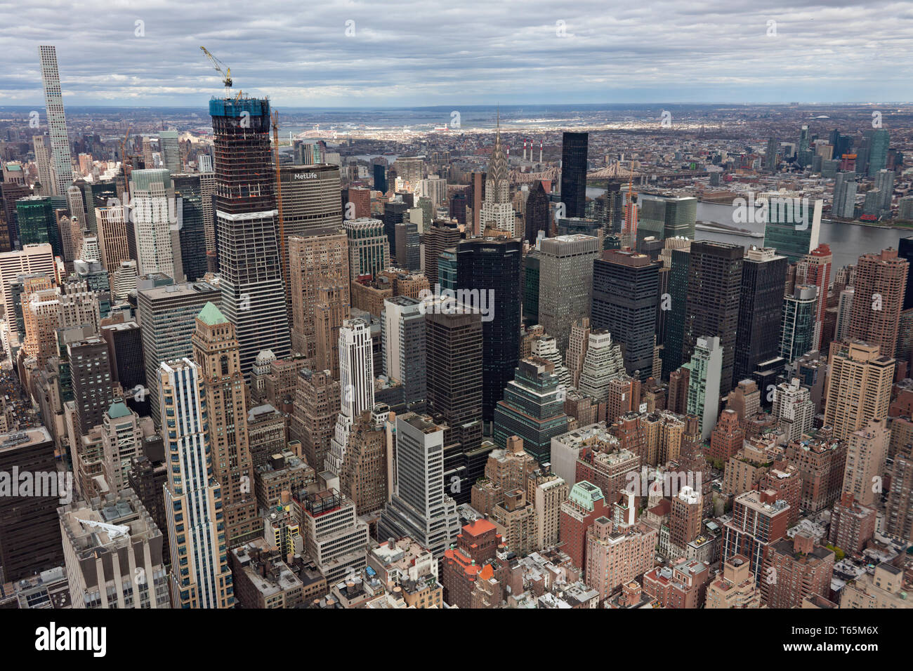 Vue de Manhattan, New York City de l'Empire State Building, Etats-Unis Banque D'Images