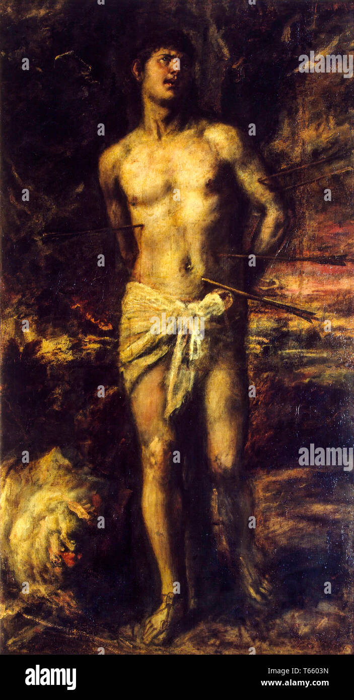Titien, Saint Sébastien, c. 1575, peinture Banque D'Images